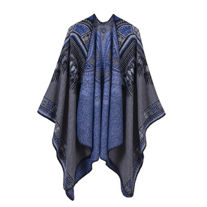 Hiver Chaud Cachemire Hommes et Femmes <span class=keywords><strong>Poncho</strong></span> Echarpe Péruvienne <span class=keywords><strong>Alpaga</strong></span> <span class=keywords><strong>Laine</strong></span> Echarpes Tissées Capes Ponchos - Product Image 1