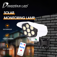 Dingdian LED nouveau design77 étanche LED lolar surveillance éclairage de sécurité capteur de mouvement solaire applique murale extérieure.
