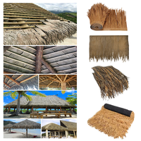 Láminas de Techo de Paja Artificial Tradicional Personalizadas, Tejas de Techo de Paja Sintética PE, Impermeables, Resistentes al Fuego, Hechas a Máquina, 2 Años de Garantía
