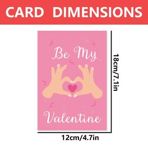 Wholesale <strong>Valentine's</strong> Day <strong>Card</strong> Custom Hand Heart Design Happy Holiday <strong>Cards</strong> Greeting <strong>Card</strong> with Envelope for Him Her Wife <strong>Husband</strong> - Product Image 3