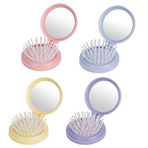 Factory Wholesale Compact Foldable Cushion Portable Comfortable Children's Mirror Comb Hair Styling Tools Massage - Product Image 1