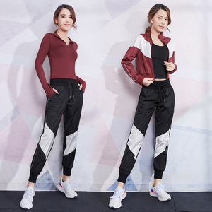 Personnalisé Femmes Survêtements Veste À Glissière <span class=keywords><strong>Yoga</strong></span> <span class=keywords><strong>Un</strong></span> Pantalon Ensemble Fitness Vêtements - Product Image 6