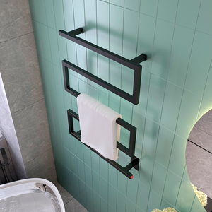 Điện thép không gỉ vàng hình chữ nhật khăn ấm nóng khách sạn phòng tắm <span class=keywords><strong>Rack</strong></span> khăn - Product Image 3