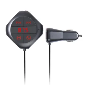 Q7s 1.5m kablo manyetik TF U disk çift USB araba şarjı Bluetooth kablosuz ses 5.0 FM verici ve araba mp3 oynatıcı