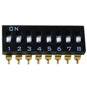 Interruptor de tricô dbs interruptor de mergulho deslizante 8 posições interruptor de mergulho 24v 25ma PCB dip 16