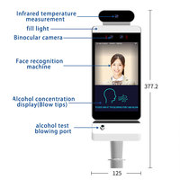 Sistema de Control de Asistencia con Alcoholímetro, Reconocimiento Facial, Terminal de Detección de Alcohol Previo al Trabajo para Conductores de Camiones, Compatible con Logotipo OEM/ODM