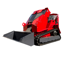 Pengiriman Gratis Mini Skid Steer Loader Mesin Bensin CE EPA Compact Crawler Loader untuk Lanskap, Pertanian, dan Pemindahan Tanah
