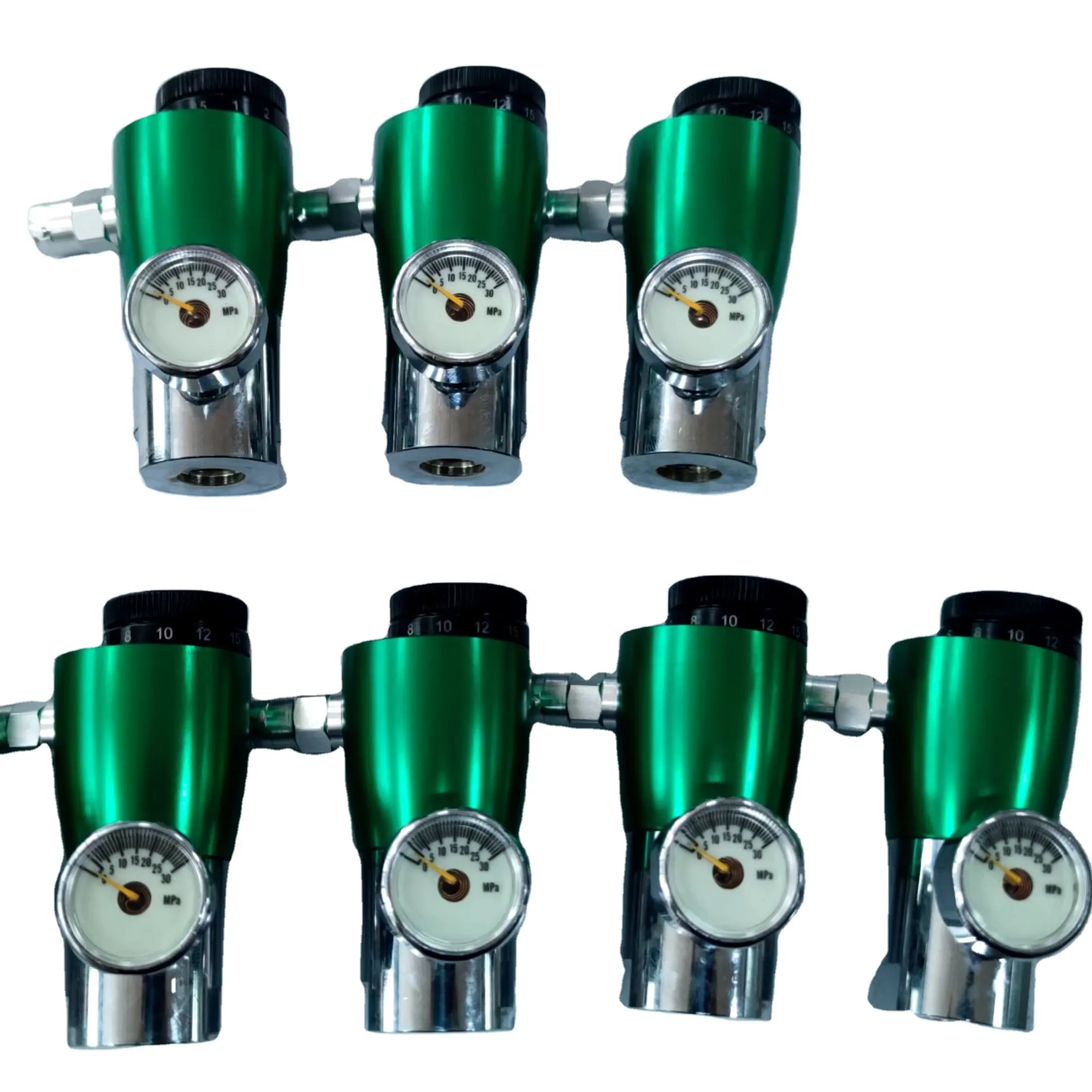 Medical oxygen cylinder valve click style oxygen regulator valve for gas cylinder