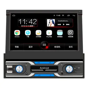 Rádio automotivo Carplay 7'' Android Auto Multimídia Player HD tela sensível ao toque Bluetooth MirrorLink universal autoradio