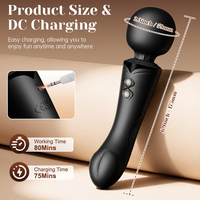 Großhandel Wiederaufladbarer Silikon Doppelendiger Vibrationsstab G-Punkt Vibrator für Frauenkörper Erwachsenen-Sexspielzeug