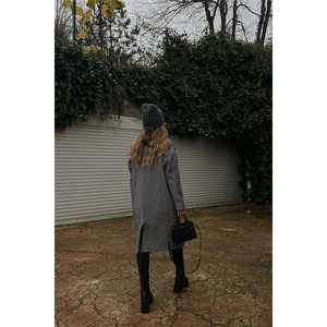 Gabardina Negra Cruzada con Capucha Desmontable, Transpirable y Elegante, Diseño con Botones, Talla XL - Product Image 1