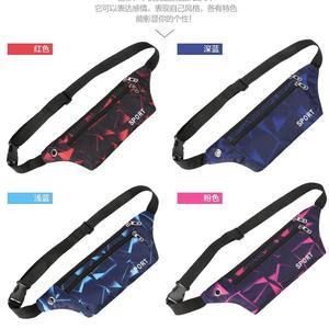 Sac de taille de sport pour hommes, sac banane multifonctionnel en tissu Oxford, bleu foncé avec poche zippée, sangle détachable - Product Image 3