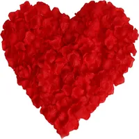 Lot de 100 comprimés de pétales de rose colorés pour la décoration de mariage ou de la Saint-Valentin pétales artificiels non tissés vente en gros