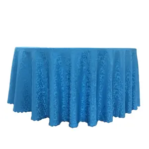 Bán Buôn 100% Polyester Tùy Chỉnh Màu Trắng Hình Chữ Nhật Vòng Khăn Trải Bàn Nhà Hàng Home Party Wedding Khăn Trải Bàn