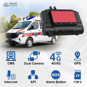 מערכת הקלטה לרכב MDVR ניידת עם מצלמה כפולה 2 ערוצים 1080P, מצלמת <span class=keywords><strong>DVR</strong></span> קדמית ומערכת ניטור מרחוק לנהג, <span class=keywords><strong>DVR</strong></span> לרכב עם 4G GPS, כרטיס TF כפול, מערכת הקלטה למונית - Product Image 6