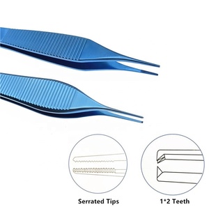 Kẹp Mô Titan 122Mm Đầu Răng Cưa Phủ Cacbua Vonfram Dụng Cụ Phẫu Thuật Nhãn KhoA - Product Image 2