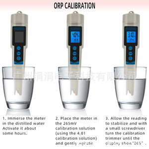 Testeur de qualité de l'eau 3 en 1, ph, orp, température, portable, pour aquarium, piscine, laboratoire, compteur numérique étanche - Product Image 5