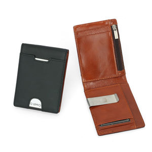 <span class=keywords><strong>Portafoglio</strong></span> nero <span class=keywords><strong>uomo</strong></span> <span class=keywords><strong>in</strong></span> <span class=keywords><strong>pelle</strong></span> Bifold con fermasoldi ID porta carta di credito e <span class=keywords><strong>portafoglio</strong></span> Billfold - Product Image 2