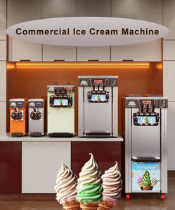 소형 자동 스테인리스 스틸 젤라토 아이스크림 기계 3가지 맛 상업용 탁상형 소프트 아이스크림 제조기 (야외용) - Product Image 6