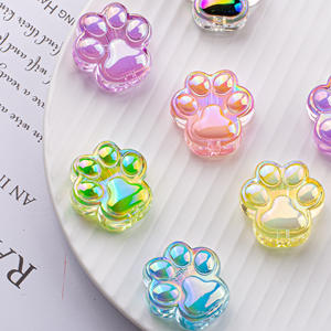 Popular translúcido recto agujero gato pata acrílico colgante cuentas DIY teléfono móvil cadena coche colgante cuentas Accesorios - Product Image 1