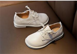 Zapatos Casuales Negros para Niños, Zapatos Deportivos Transpirables para Correr, Zapatillas de Cuero Blanco Liso para Niños y Niñas, Zapatos Escolares - Product Image 5