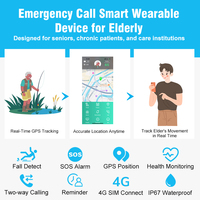 Reloj Localizador GPS L58PRO 4G LTE para Personas Mayores, SOS, Rastreo en Tiempo Real, Navegación, Brújula, Resistente al Agua IP67, Tarjeta SIM, Control Remoto, Correo Electrónico
