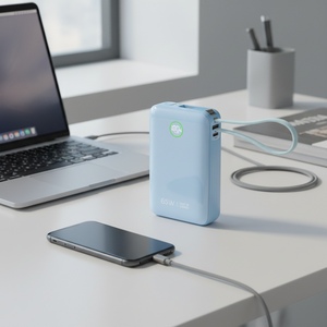 Power Bank Portatile con Logo Personalizzato, Display Digitale, Ricarica Rapida e Spina Pieghevole, 20k mAh - Product Image 1