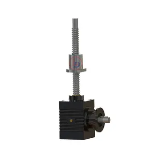 High speed spiral bevel gear screw jack with ball nut turns 90 degrees right angle