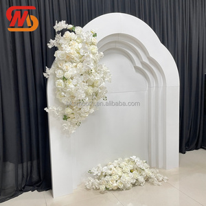 SMOOTH Multilayer White Metal Arch <b>Backdrop</b> Decorative Background Stage <b>Backdrop</b> Metal Wall for Wedding Event Decoration - Product Image 3