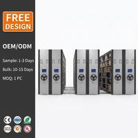 Système de classement moderne en acier, coulissant, mobile, compact, modulaire, grande capacité, durable, pour maison, bureau, appartement, hôtel, école, bibliothèque, hôpital