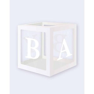 Scatola decorativa per bambini bianca 30x30cm per l'arredamento della camera dei bambini - Product Image 1