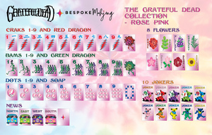 Ensemble de Mahjong Américain de Luxe Moderne Rose Tie-Dye en Acrylique avec Finition Perle Personnalisée, 160 Tuiles, Norme NMJL, Mahjong Gravé - Product Image 3