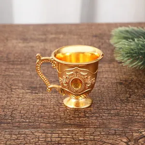 Tasse à vin en métal verre à liqueur en métal Paris Souvenir, gobelets en laiton en métal pour hôtels et restaurants de Dubaï