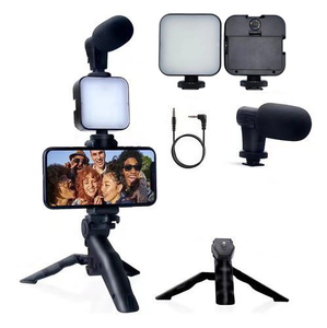 Kit de réalisation vidéo : trépied pieuvre en plastique, lumière LED, microphone, perche à selfie pour vidéos sur téléphone, accessoires de <span class=keywords><strong>studio</strong></span> portables - Product Image 6