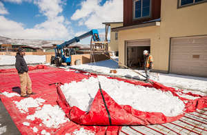 Bâche de levage en <span class=keywords><strong>PVC</strong></span> enduit de vinyle, robuste et imperméable, 26 oz, bâches anti-neige pour usage extérieur, résistance à l'eau et aux UV - Product Image 6