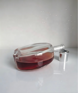 Botella de Vidrio Transparente Redonda de 700 ml para Licor, Botella Vacía de Vidrio Flint para Brandy, Whisky, <span class=keywords><strong>Vodka</strong></span>, con Logotipo y Tapa Personalizables - Product Image 3