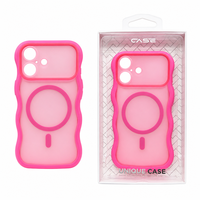 Coque de téléphone magnétique mate à motif vague pour iPhone 18 17 16 15 14 13 Pro Max avec emballage en boîte – Vente en gros