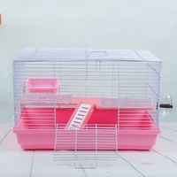 Fabricant en gros Cage de jeu de luxe pour hamster Transparente Pliable en plastique Métal Plexiglas Acrylique transparent Cage pour hamster nain