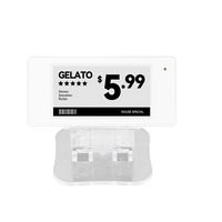 Label Rak Elektronik JSJ Putih 2.66" Frozen Bluetooth ESL Mobile BLE Tanpa Stasiun Basis Freezer Label Harga Digital