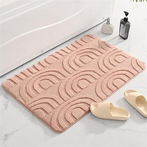 Tapis de bain en microfibre à poils doux et moelleux, à carreaux roses, absorbant l'eau, séchage rapide, antidérapant, pour la maison et l'hôtel - Product Image 1