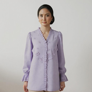 Borong Baju Kurung Moderno Bordado Sin Plancha Raya 2025 Disponible en Malasia Moda de Venta Rápida Listo para Usar KWC Pukal Pukal - Product Image 1