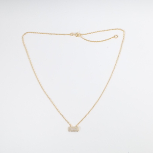 Collier pendentif en diamant naturel de qualité supérieure pour mariage en or massif 14 carats, diamant de laboratoire, barre en or jaune, cadeau de bijoux - Product Image 6