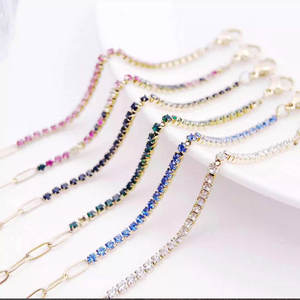 Pulsera y brazalete de moda de acero inoxidable 316L resistente al agua y al deslustre, chapado en oro de 14K y 18K, pulsera tipo tenis para mujer - Product Image 3