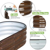 Boîte de jardinière en acier portable de haute qualité grands lits de jardin surélevés ovales galvanisés extérieurs pour une utilisation intérieure/extérieure pour les légumes