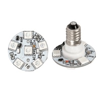 Lampes à points programmables automatiques E10 RGB 1-16, décoration de parc d'attractions, fête foraine, AC24V 28mm 9 LED