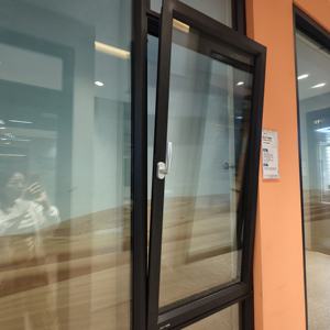 आधुनिक तूफान प्रभाव निष्क्रिय घर विंडोज़ ऊर्जा-बचत काले थर्मल ब्रेक एल्यूमीनियम कैसमेंट अपार्टमेंट के लिए खिड़कियां - Product Image 6