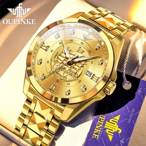 Montre homme OUPINKE 3302, luxe, haute qualité, mécanique, acier tungstène, étanche 50m, cadeau pour homme, montre porte-bonheur - Product Image 4