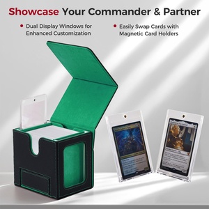 Commander Gaming Deck Box with Dual Commander Display Card Case for 100 Double-Sleeved Cards <b>Dice</b> Tray Minimum Order 100pcs - Product Image 4
