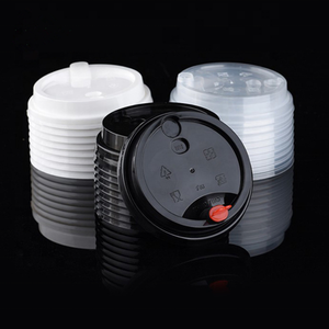<span class=keywords><strong>Tapa</strong></span> de Vaso de Plástico PP Negro de 90 mm de Diámetro <span class=keywords><strong>con</strong></span> Tapón para Té de Burbujas - Product Image 4