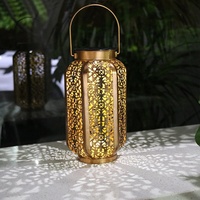 Lanternes décoratives en fer forgé pour Villa, jardin, cour, projecteur, éclairage extérieur, maisons, énergie solaire, lampes suspendues pour pelouse